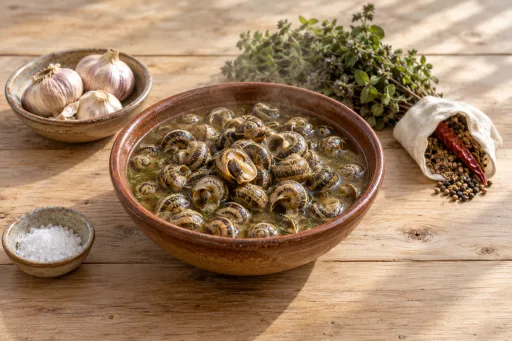Caracoles con poleo