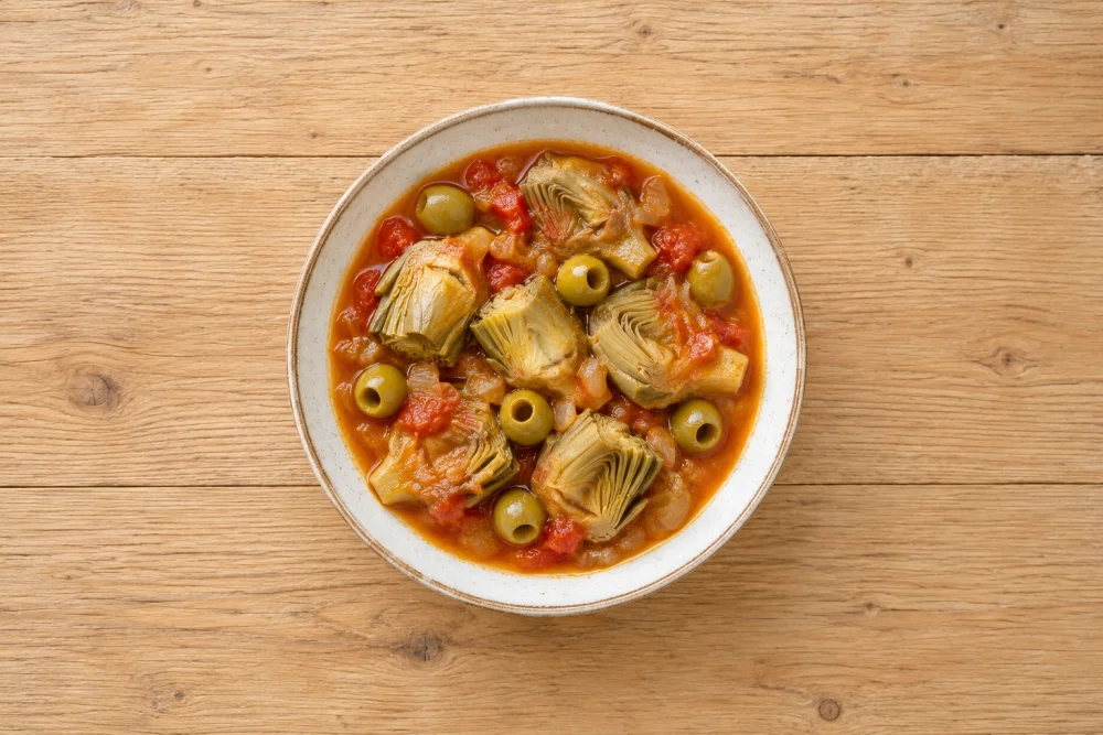 Alcachofas en salsa