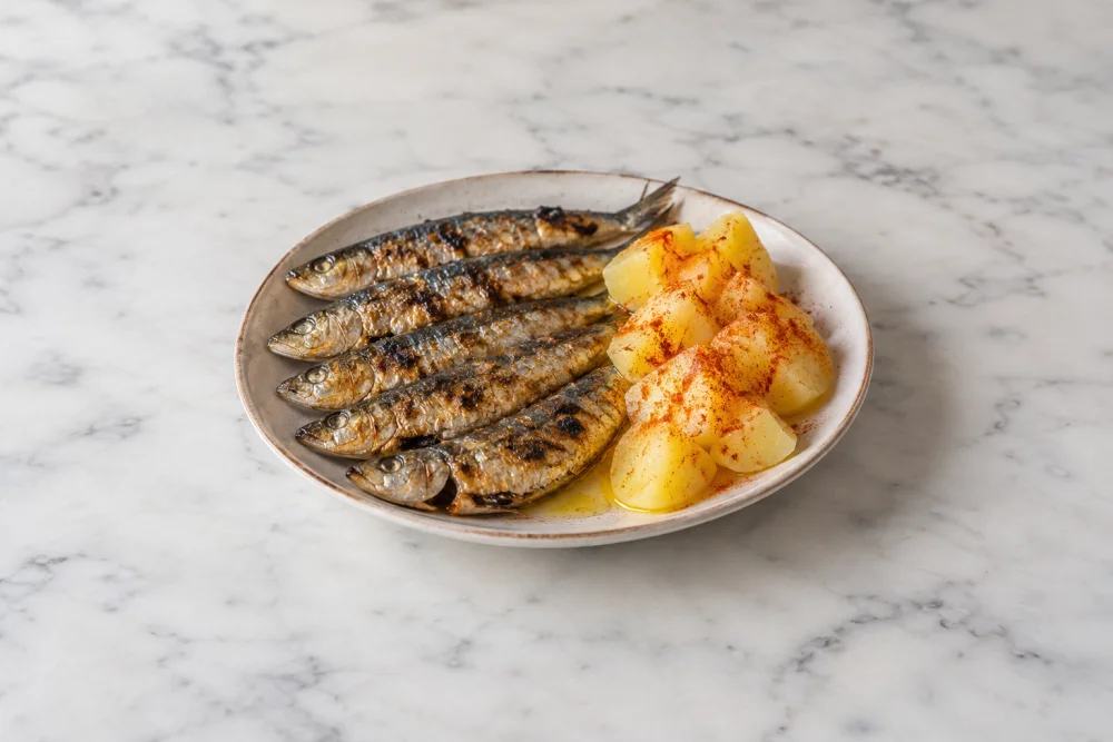Sardinas con cachelos