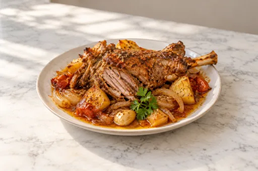 Cabrito asado en salsa