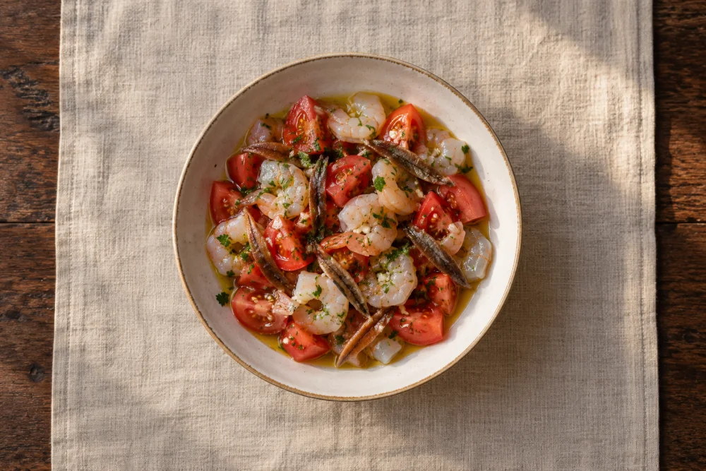 Ensalada de gambas
