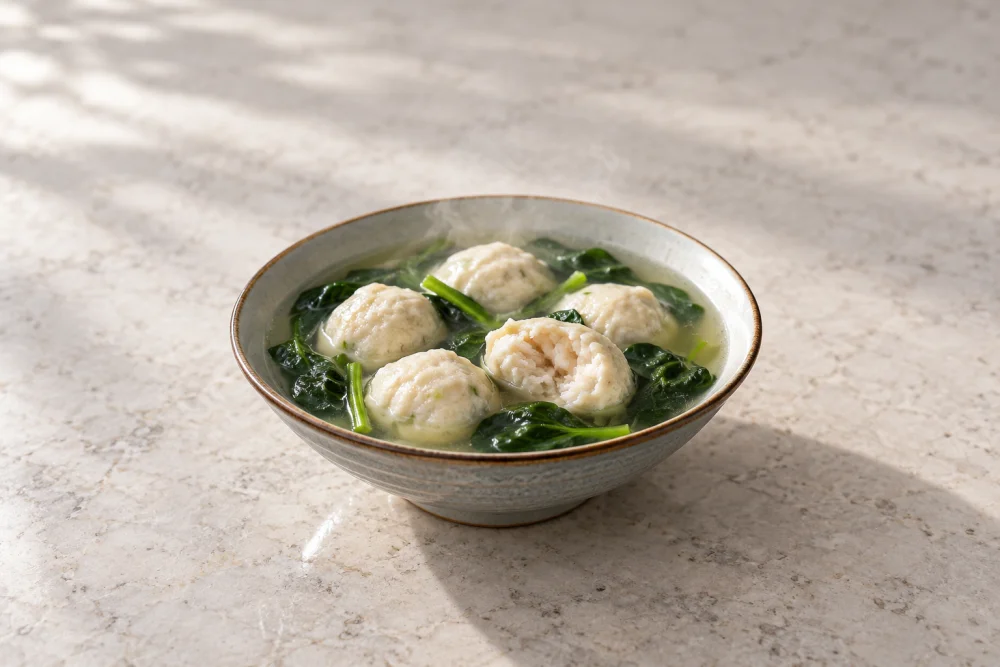 Albóndigas de esturión estilo Shanghai