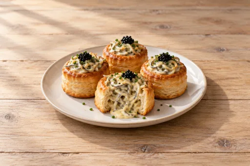 Volovanes de anguriñas (Vol-au-vent de anguriñas)