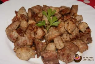 Carne de cochino frita