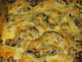 Gratinado de setas Shiitake y portobello con patatas