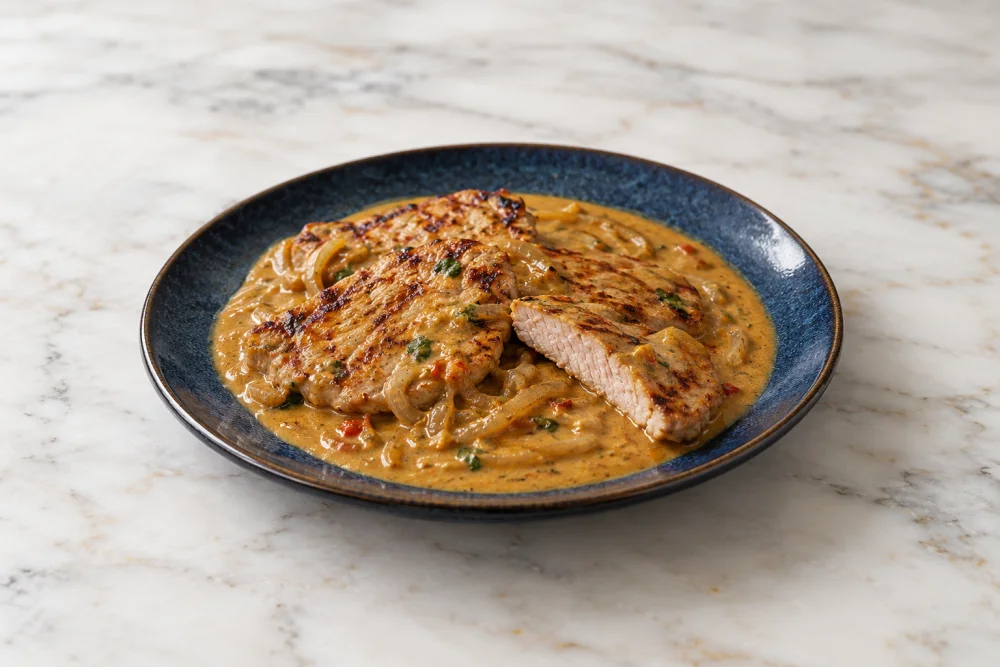 Filete de cerdo con salsa satay