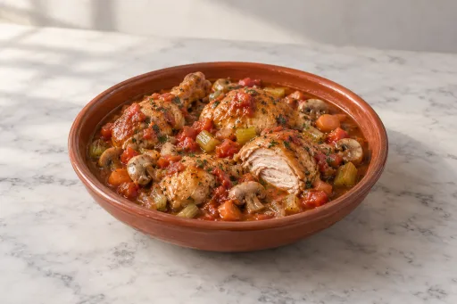 Pollo a la cazadora