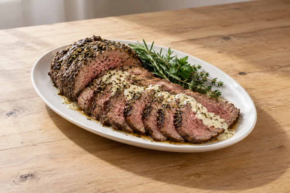 Colita de cuadril con hierbas aromáticas