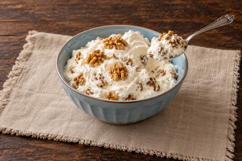 Nueces con nata