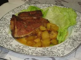 Cordero a la miel y mostaza
