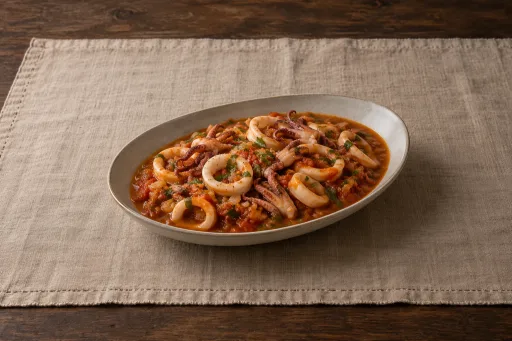 Calamares con tomate
