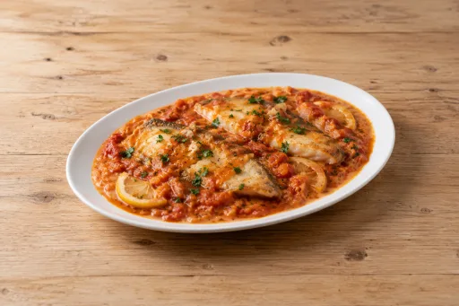 Rodaballo con tomate