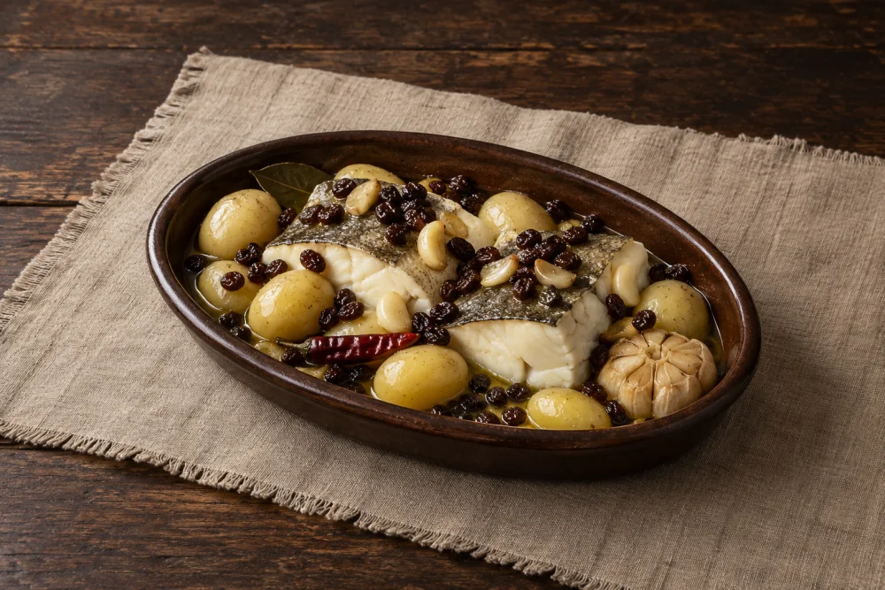 Bacalao con pasas