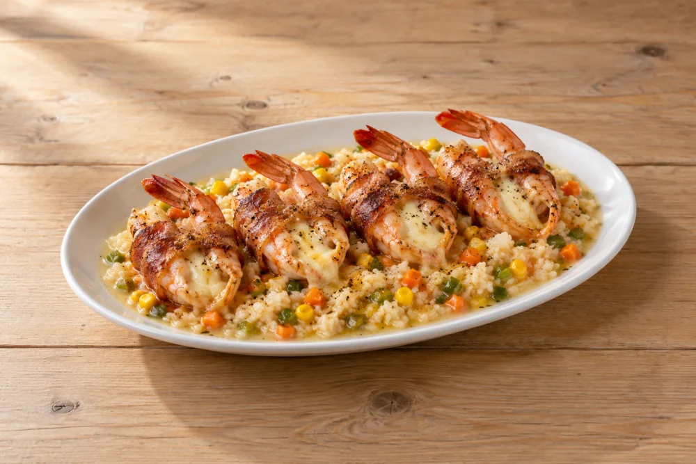 Camarones al Tequila con Arroz