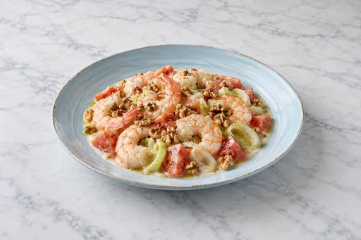 Ensalada templada de langostinos