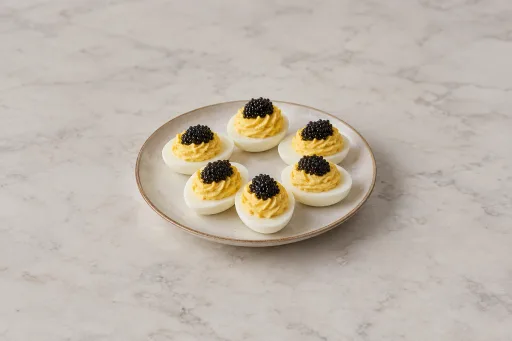 Huevos al caviar