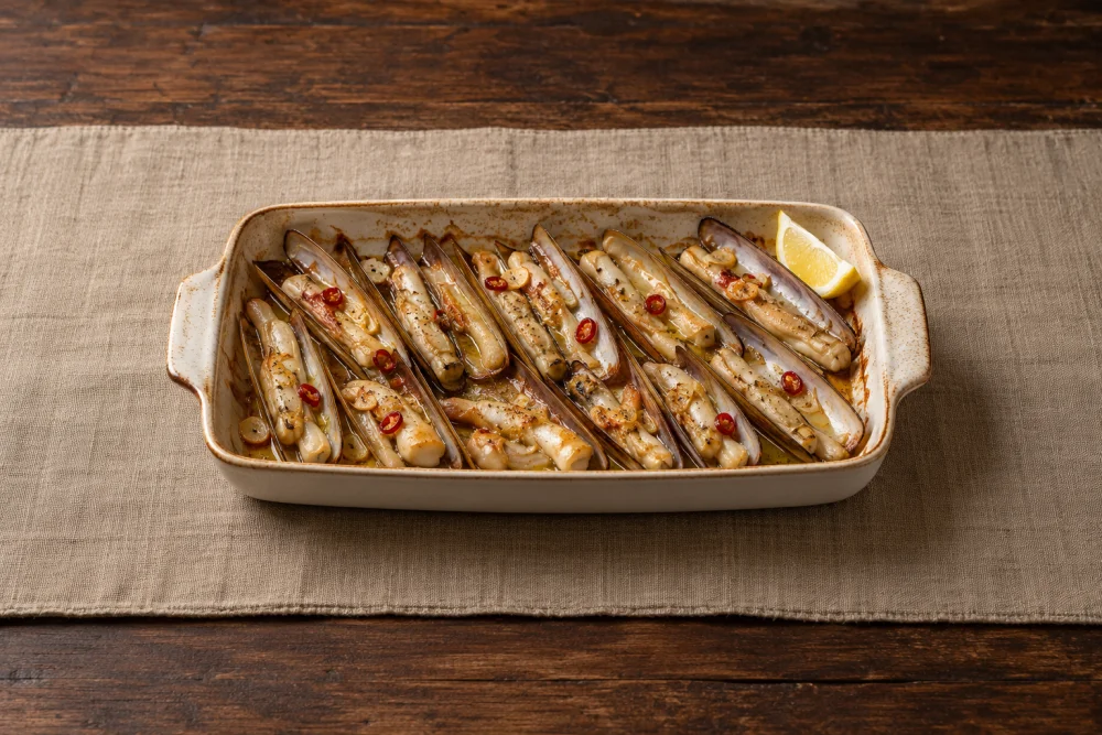 Navajas al horno