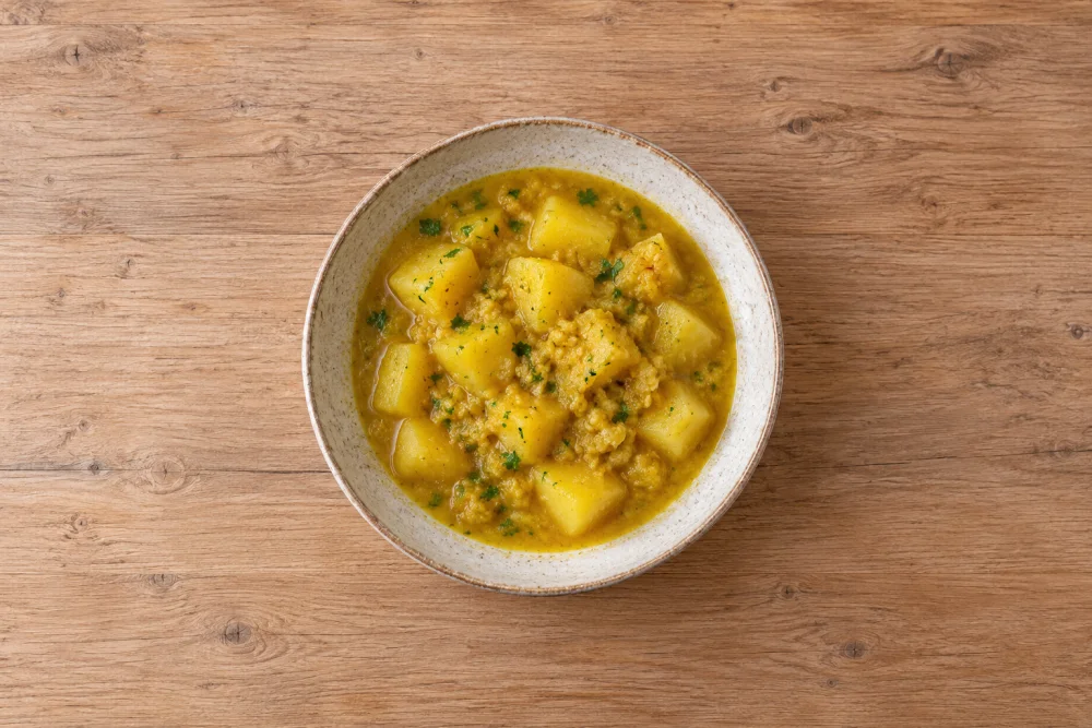 Patatas al ajo pollo