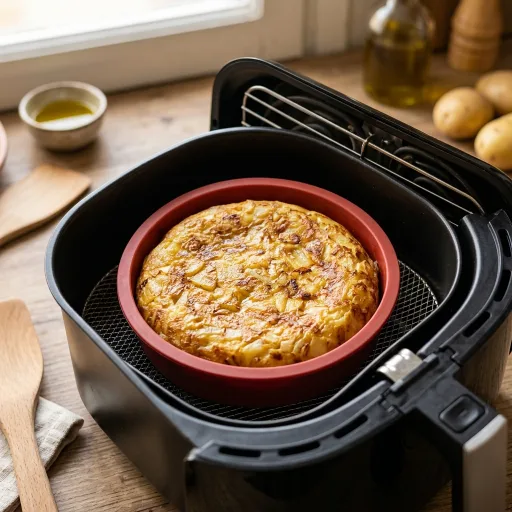 Tortilla de patatas en freidora de aire