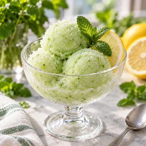 Sorbete de menta