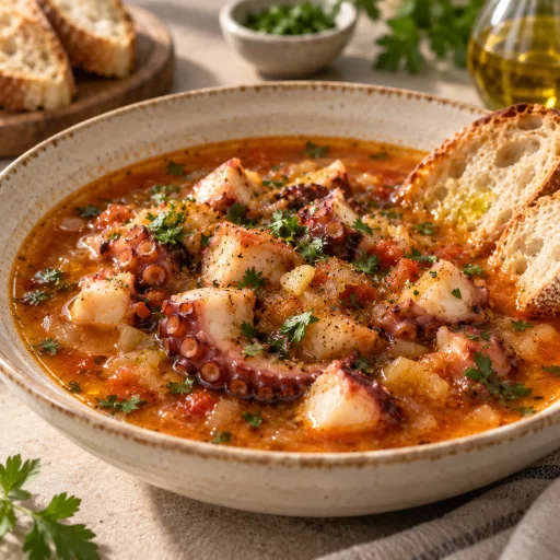 Sopa de pulpo
