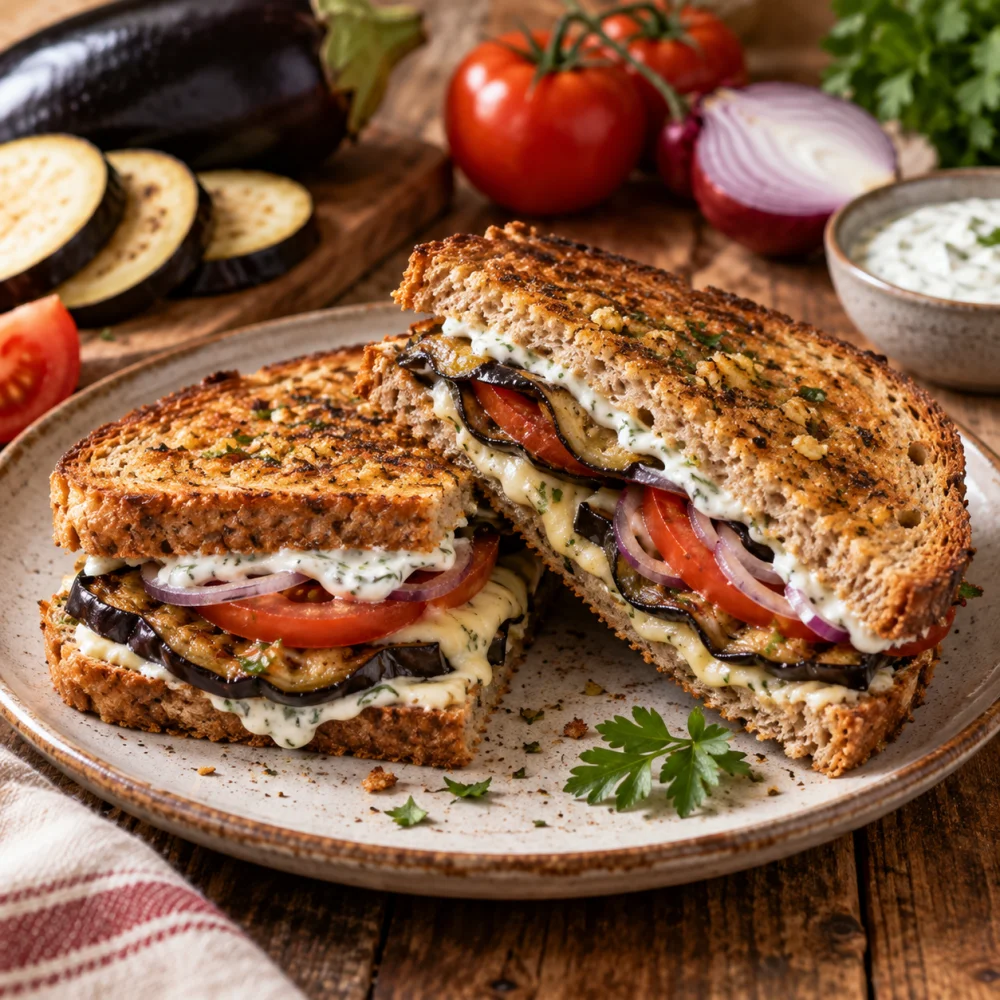 Sándwich de berenjena
