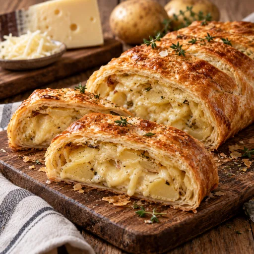 Strudel de gruyère con papa