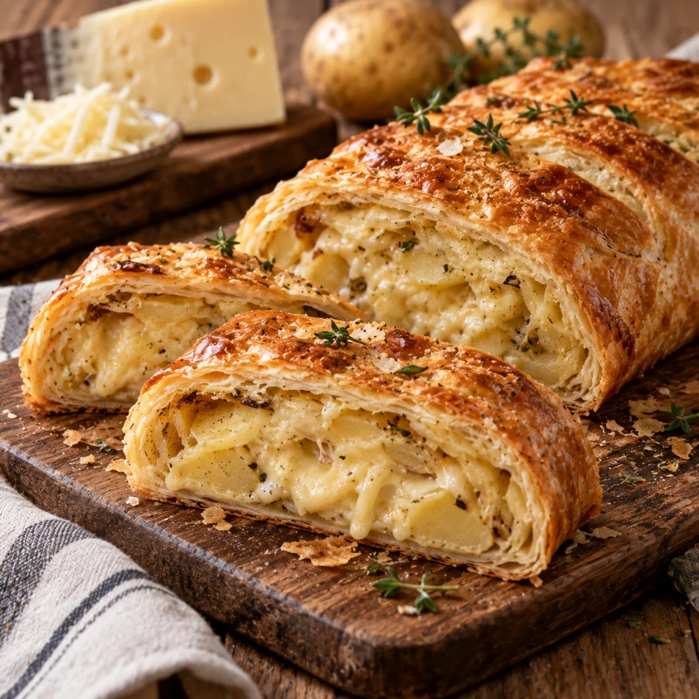 Strudel de gruyère con papa