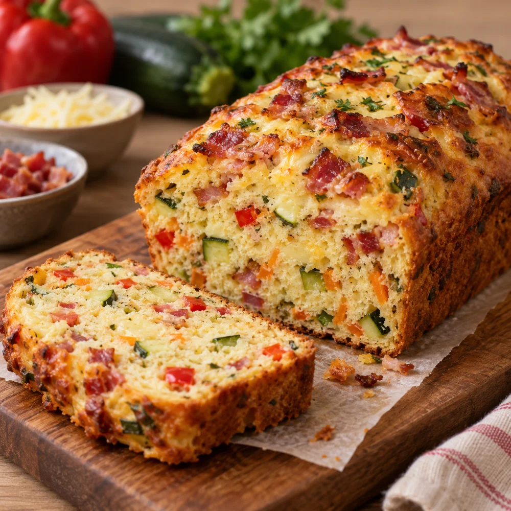 Pan de Tocineta y Vegetales