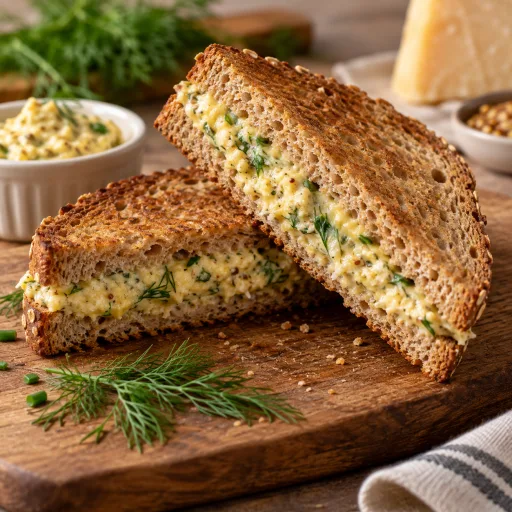 Sándwich de manteca de mostaza y queso