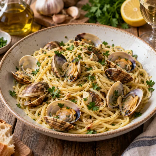 Fideos con almejas