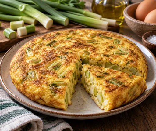 Tortilla de castrones de ajo