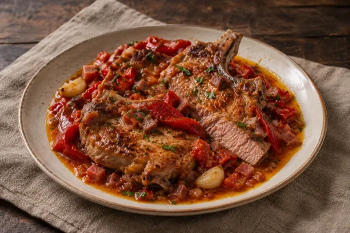 Chuletas de ternera a la riojana