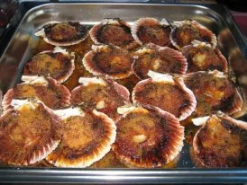 Vieiras al horno