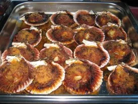 Vieiras al horno