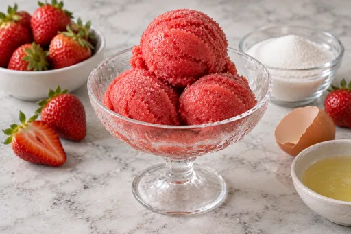 Sorbete de fresas