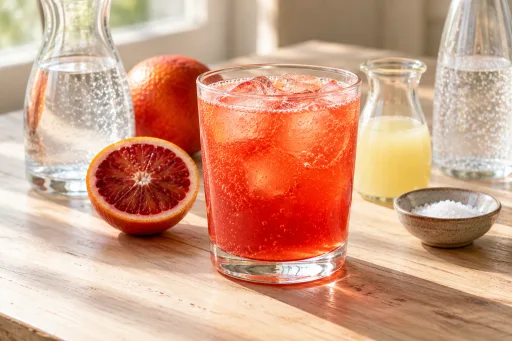 Cocktail de naranja siciliana con soda (Sin Alcohol)