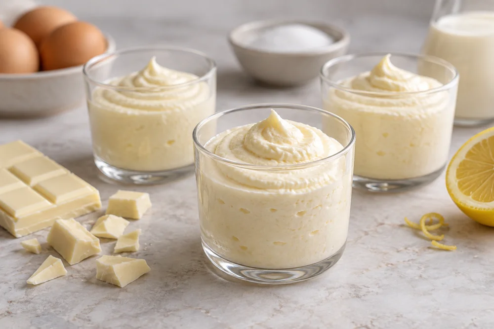 Mousse de chocolate blanco