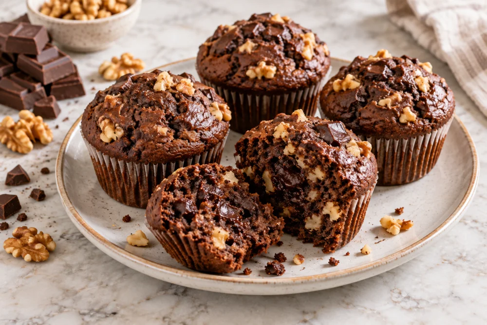Muffins de chocolate