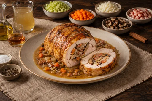 Roti relleno de pavo