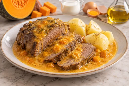Cuadril a la crema de calabaza