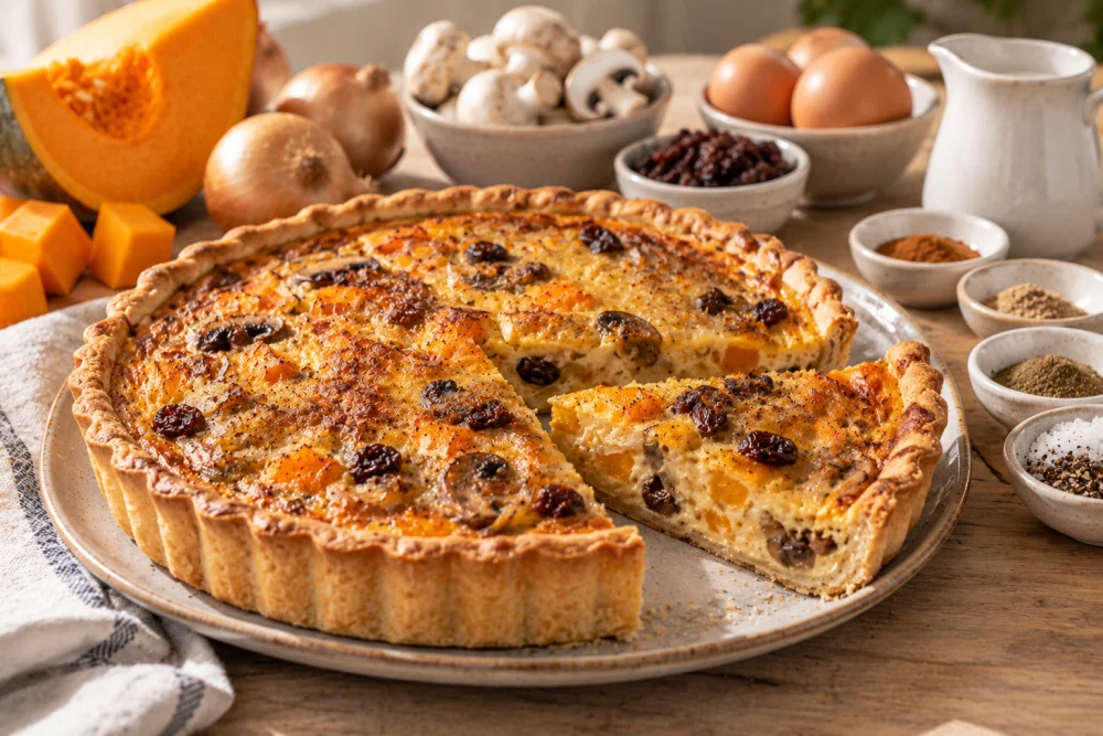 Tarta de calabaza y cebollas