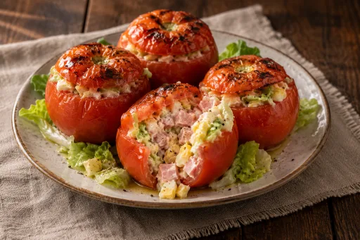 Tomates rellenos de jamón