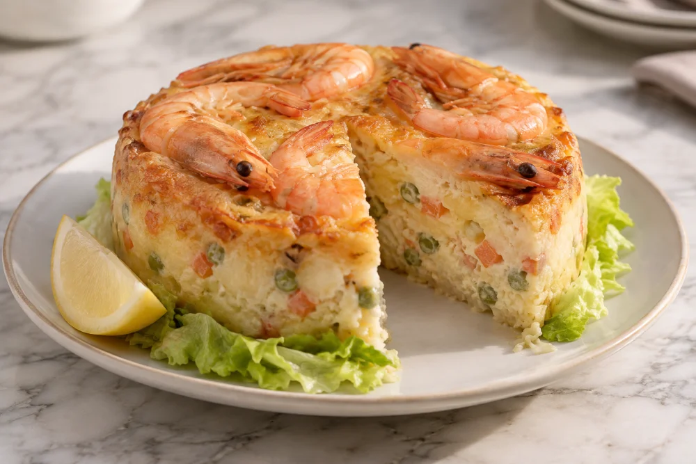 Timbal de langostinos