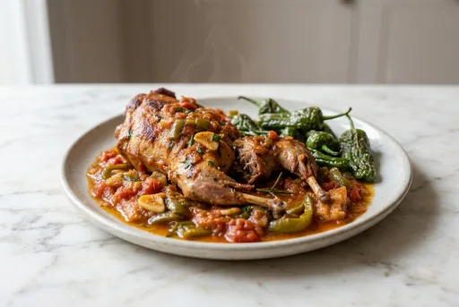 Conejo en salsa de tomate