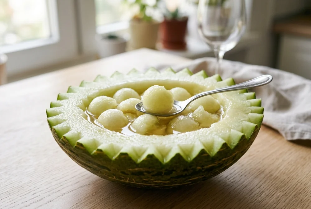 Melón al vino