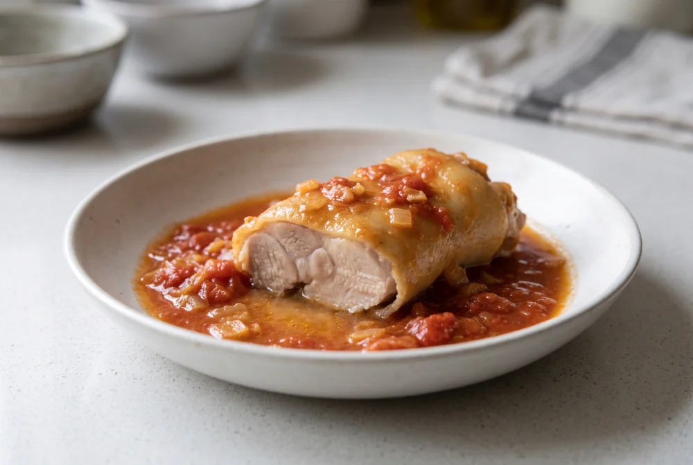 Manitas de cerdo en salsa de tomate