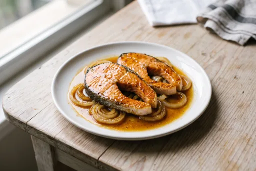 Salmón con miel