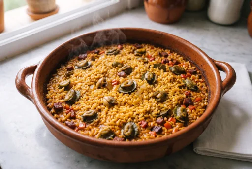 Arroz con llámparas