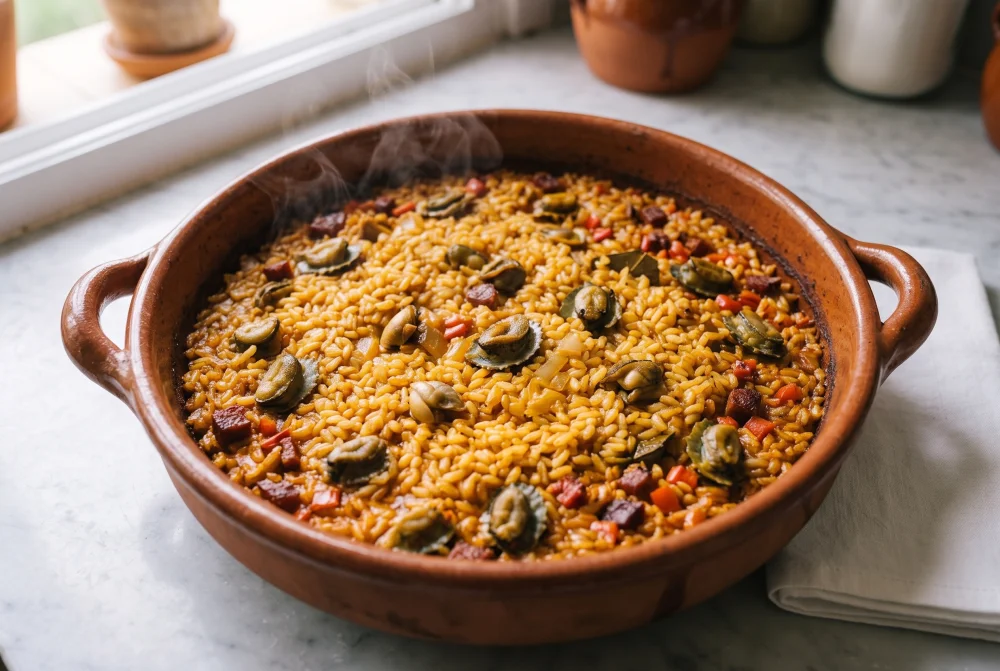 Arroz con llámparas